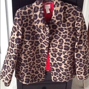 Chico’s sz 0 Animal Jacquard Swing Jacket NWT